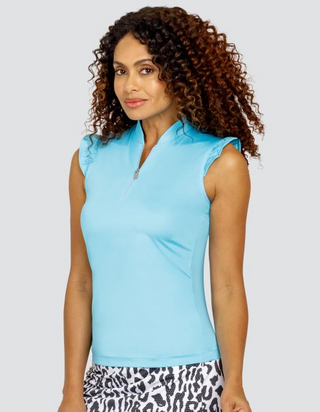 Tail Ladies Golf Audreyann Sleeveless Polo - Blue Fish