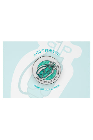 From The Lady Captain 2026 Ball Marker - Aqua