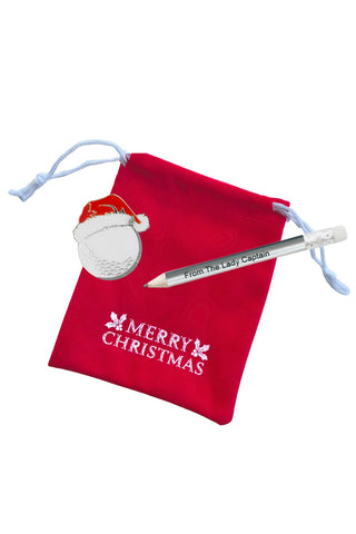 From The Lady Captain Christmas Ball Marker Gift Set - Santa Hat