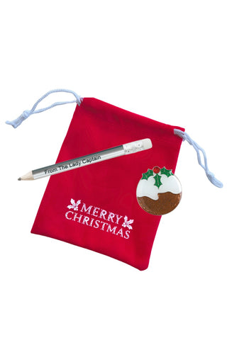 From The Lady Captain Christmas Ball Marker Gift Set - Pudding