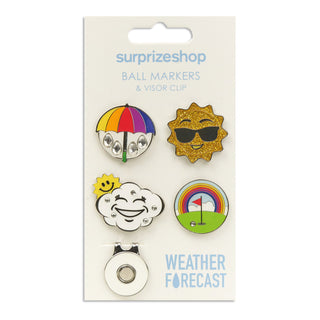 Surprizeshop Weather Forecast Ball Marker and Visor Clip Set