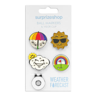 Surprizeshop Weather Forecast Ball Marker and Visor Clip Set