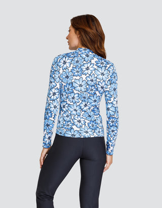 Tail Ladies Golf Kalinda Long Sleeve Polo - Flourishing Cosmos