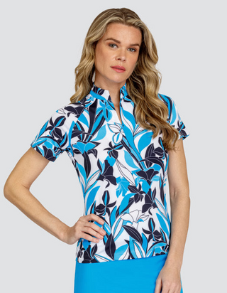 Tail Ladies Golf Fabiana Short Sleeve Top - Iris Oasis