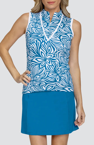 Tail Ladies Shasta Sleeveless Golf Polo - Grecian Blooms