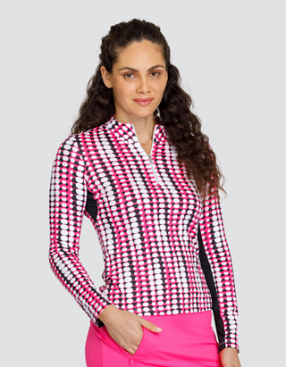 Tail Ladies Nashla Long Sleeve Polo - Echo Geo
