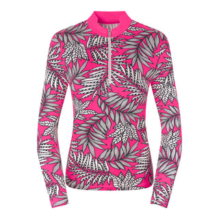 Tail Ladies Benton Long Sleeve Polo - Cascading Ferns