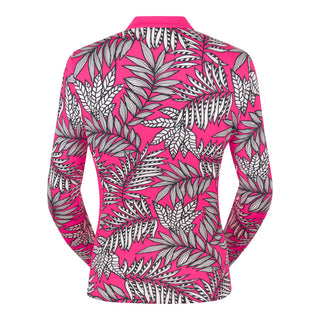 Tail Ladies Benton Long Sleeve Polo - Cascading Ferns