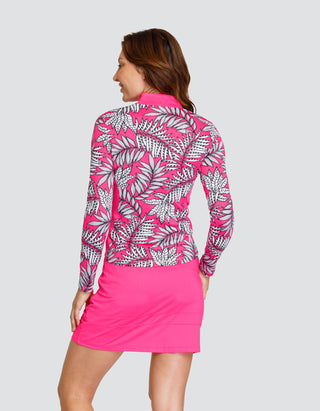 Tail Ladies Benton Long Sleeve Polo - Cascading Ferns