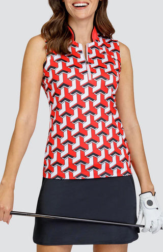 Tail Ladies Elmore Sleeveless Golf Polo - Astra Geo