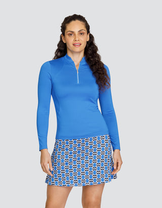 Tail Ladies Elianne Long Sleeve Polo - Victoria Blue