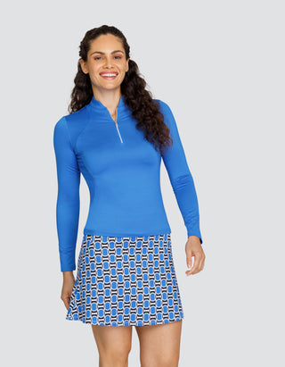 Tail Ladies Elianne Long Sleeve Polo - Victoria Blue