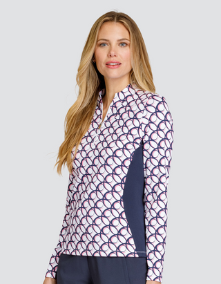 Tail Ladies Trey Long Sleeve Polo - Twlight Geo
