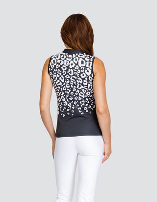 Tail Ladies Vitoria Sleeveless Polo - Panther Ombre