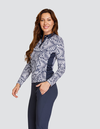 Tail Ladies Farrah Long Sleeve Polo - Victory Wreath