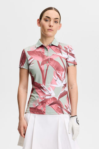Tour Tech Print Ladies Golf Polo - Paradise Jadeite