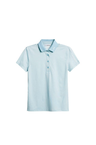 Tech Print Ladies Golf Polo - Bridge Stack Skylight