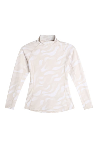 Ella Print Compression Top - Bunker Fade Moonbeam White