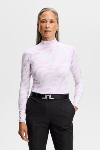 Ella Print Compression Top - White Orchid