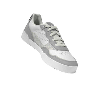 Womens Waterproof Retrocross 25 Spikeless Golf Shoes - White, Silver & Grey