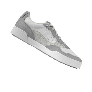 Womens Waterproof Retrocross 25 Spikeless Golf Shoes - White, Silver & Grey