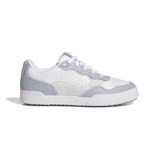 Womens Waterproof Retrocross 25 Spikeless Golf Shoes - White, Silver & Grey