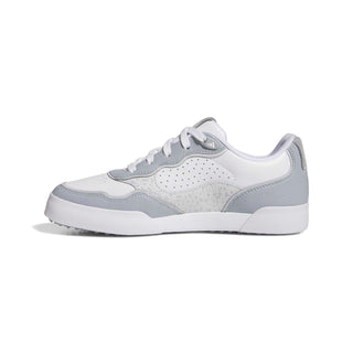 Womens Waterproof Retrocross 25 Spikeless Golf Shoes - White, Silver & Grey