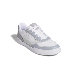 Womens Waterproof Retrocross 25 Spikeless Golf Shoes - White, Silver & Grey