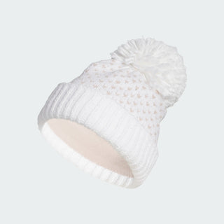 Adidas Ladies Pom Beanie Golf Hat - White