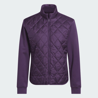 Adidas Ladies Ultimate365 Quilted Full Zip Golf Jacket - Purple