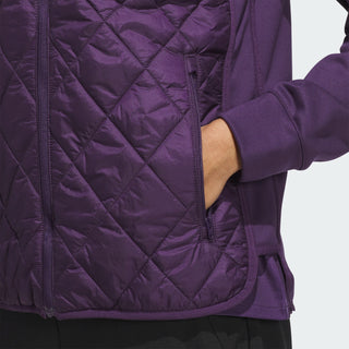 Adidas Ladies Ultimate365 Quilted Full Zip Golf Jacket - Purple