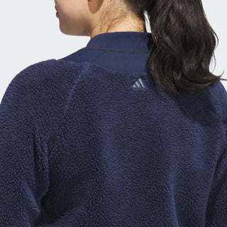 Adidas Ladies Go-To Golf Fleece Jacket - Navy