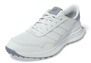 Adidas Womens S2G 26 Leather Spikeless Waterproof Golf Shoes - White & Silver