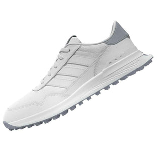 Adidas Womens S2G 26 Leather Spikeless Waterproof Golf Shoes - White & Silver