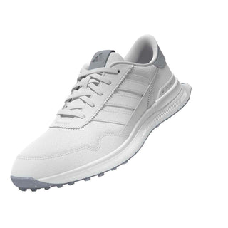 Adidas Womens S2G 26 Leather Spikeless Waterproof Golf Shoes - White & Silver