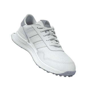 Adidas Womens S2G 26 Leather Spikeless Waterproof Golf Shoes - White & Silver
