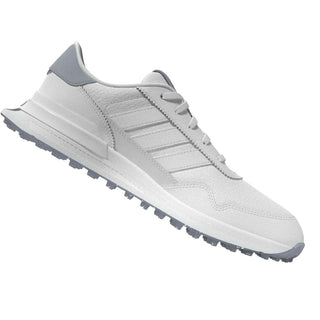 Adidas Womens S2G 26 Leather Spikeless Waterproof Golf Shoes - White & Silver