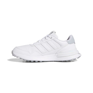 Adidas Womens S2G 26 Leather Spikeless Waterproof Golf Shoes - White & Silver