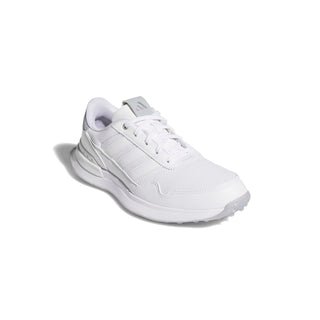Adidas Womens S2G 26 Leather Spikeless Waterproof Golf Shoes - White & Silver