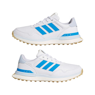 Adidas Womens S2G 26 Leather Spikeless Golf Shoes - White & Blue