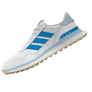 Adidas Womens S2G 26 Leather Spikeless Golf Shoes - White & Blue