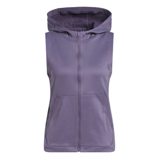 Adidas Women's Ultimate365 Full-Zip Sleeveless Golf Hoodie - Purple