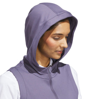 Adidas Women's Ultimate365 Full-Zip Sleeveless Golf Hoodie - Purple
