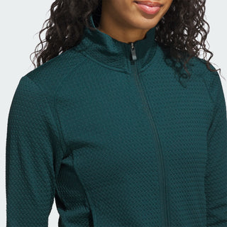Adidas Womens Ultimate365 Textured Golf Jacket - Emerald
