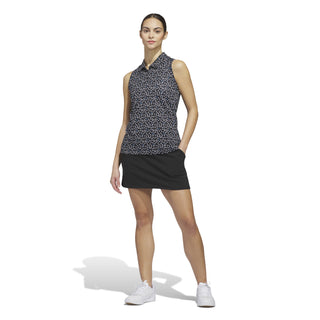 Womens Ultimate365 Otoman Sleeveless Polo Shirt - Black