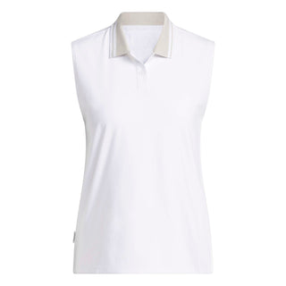 Beyond The Course Twistknit Sleeveless Polo - White