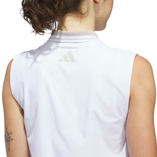 Beyond The Course Twistknit Sleeveless Polo - White