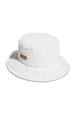 Women's Quilted Bucket Hat - White