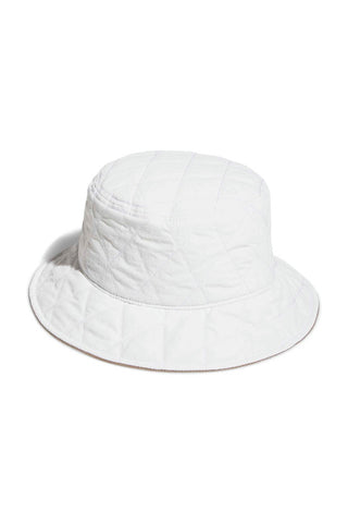 Women's Quilted Bucket Hat - White