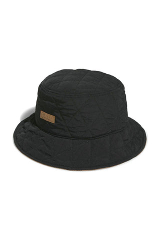 Women's Quilted Bucket Hat - Black
